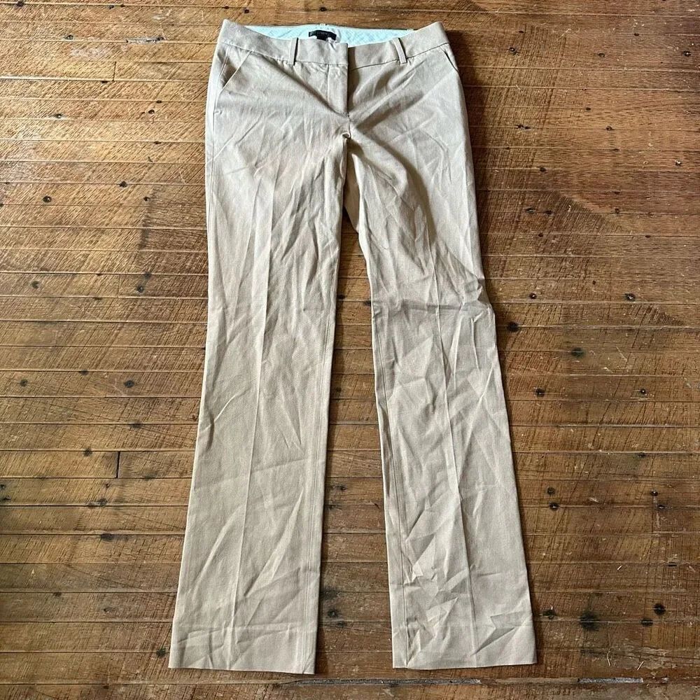 J Crew tan business casual straight leg size 4 slacks